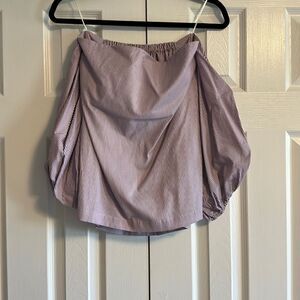 MLM Label Horizontal White & Maroon Stripe Cold Shoulder Blouse